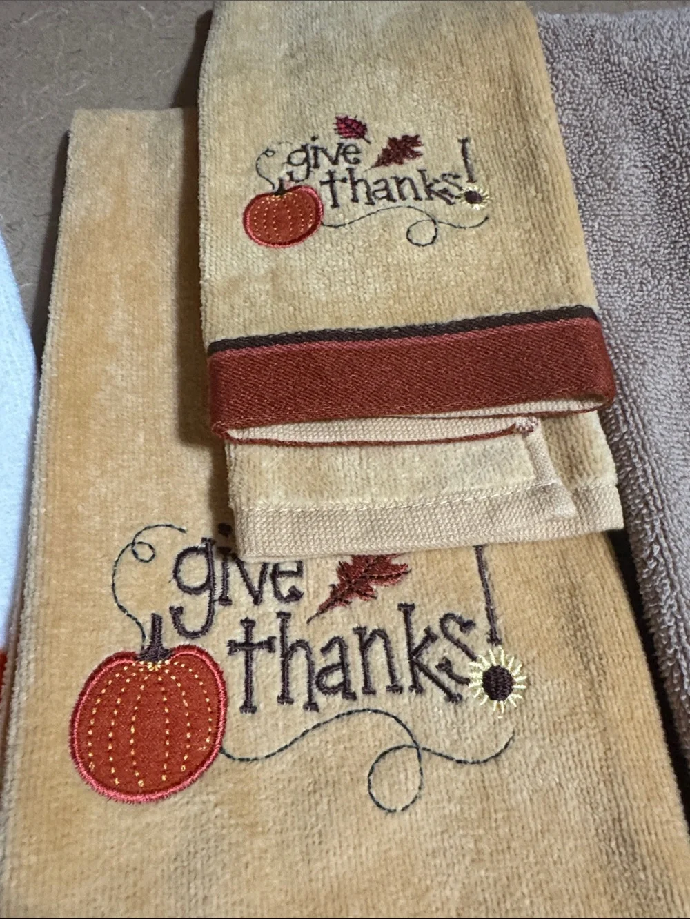 Fall Harvest Decorative Hand Towels - Set of Mixed Colors